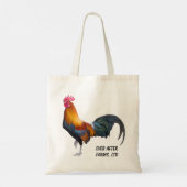 Meerkleurige haan met elegante rustieke charme tote bag (Achterkant)