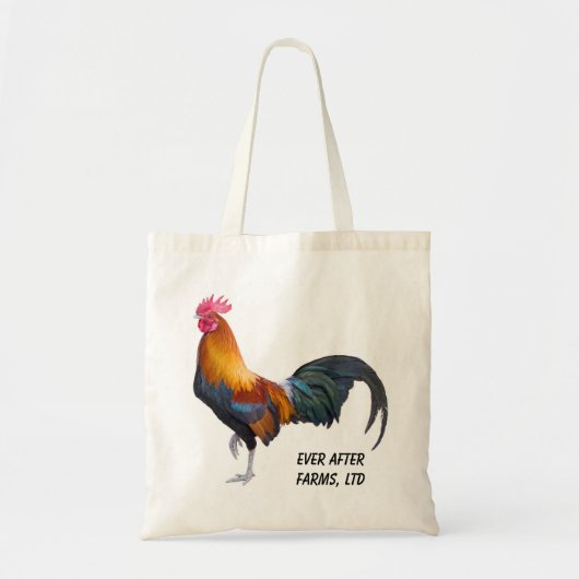 Meerkleurige haan met elegante rustieke charme tote bag (Voorkant)