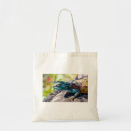 meerkleurige hagedis Canvas tas