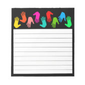 Meerkleurige handen notitieblok (Voorkant)