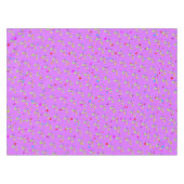 Meerkleurige Happy Birthday-afbeelding in roze Tafelkleed (Voorkant (Horizontaal))