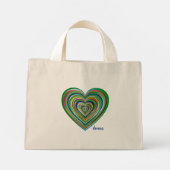 Meerkleurige hart Canvas tas (Achterkant)