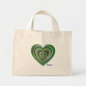 Meerkleurige hart Canvas tas (Voorkant)