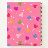 Meerkleurige hart Lollipops spiraal Notitieboek (Achterkant)