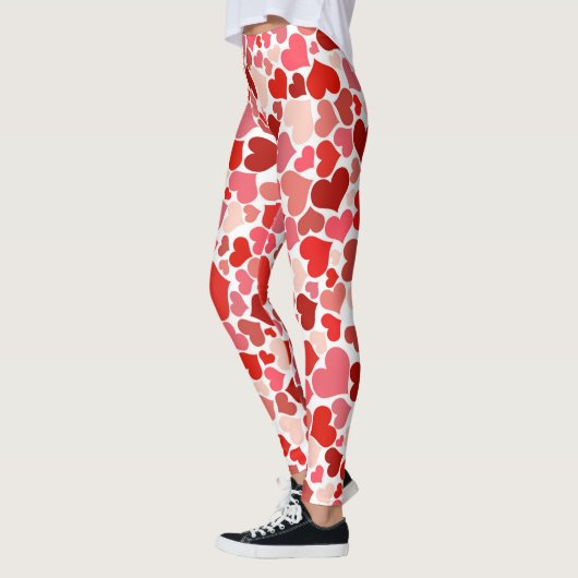 Meerkleurige harten Patroon-20367 Leggings (Links)