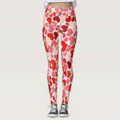 Meerkleurige harten Patroon-20367 Leggings (Voorkant)
