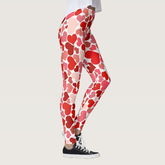 Meerkleurige harten Patroon-20367 Leggings (Rechts)