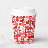 Meerkleurige harten Patroon-20367 Papieren Bekers (Links)