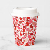 Meerkleurige harten Patroon-20367 Papieren Bekers (Rechts)