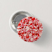 Meerkleurige harten Patroon-20367 Ronde Button 3,2 Cm (Voorkant /achterkant)