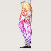 Meerkleurige Henna Geïnspireerde Floral Leggings (Links)