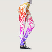 Meerkleurige Henna Geïnspireerde Floral Leggings (Rechts)
