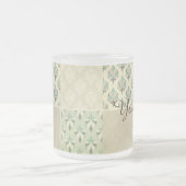 Meerkleurige herfst demask royal chic elegant matglas koffiemok (Center)