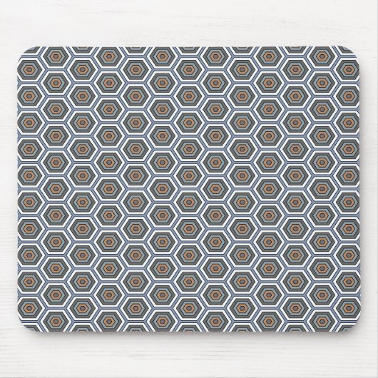 Meerkleurige hexagonen. Honeycomb Mesh Pattern. Muismat (Voorkant)