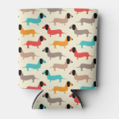 Meerkleurige honden patroon blikjeskoeler (Voorkant)