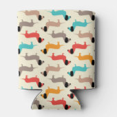 Meerkleurige honden patroon blikjeskoeler (Achterkant)