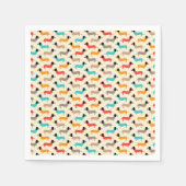 Meerkleurige honden patroon servet (Voorkant)