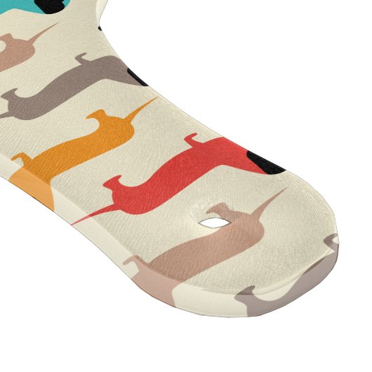 Meerkleurige honden patroon snijplank (Hoek)