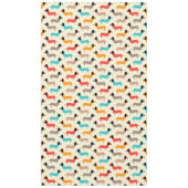 Meerkleurige honden patroon tafelkleed (Voorkant)