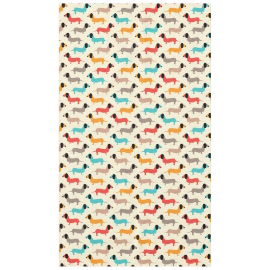 Meerkleurige honden patroon tafelkleed (Voorkant)