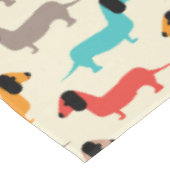 Meerkleurige honden patroon tafelkleed (Gekanteld)