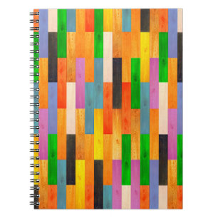 Meerkleurige houten textuur. Parket van hout m Notitieboek