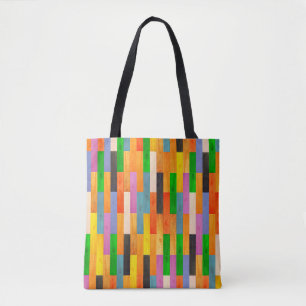 Meerkleurige houten textuur. Parket van hout m Tote Bag