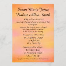 Meerkleurige huwelijksuitnodiging