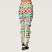 Meerkleurige Ikat Chevron Flame Stitch-Leggings Leggings (Achterkant)