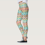 Meerkleurige Ikat Chevron Flame Stitch-Leggings Leggings<br><div class="desc">Flame Stitch Patroon/Leggings</div>