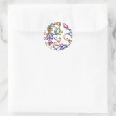 Meerkleurige in reliëf gemaakte schade ronde sticker (Tas)