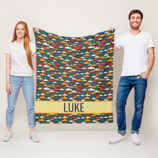 Meerkleurige inktpatronen voor haaienpatroonbundel fleece deken (In situ)