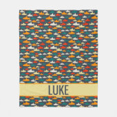 Meerkleurige inktpatronen voor haaienpatroonbundel fleece deken (Voorkant)