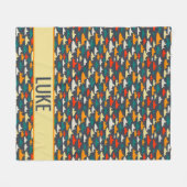 Meerkleurige inktpatronen voor haaienpatroonbundel fleece deken (Voorkant (Horizontaal))