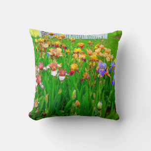 Meerkleurige Iris Flower Patch Pillow Kussen