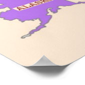 Meerkleurige kaart van de Verenigde Staten Poster (Hoek)