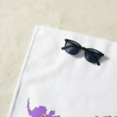 Meerkleurige kaart van de Verenigde Staten Strandlaken (In situ)