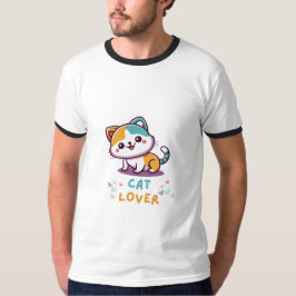 Meerkleurige kattenliefhebber t-shirt