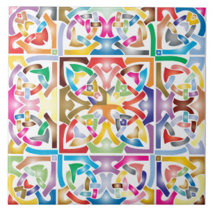 Meerkleurige Keltische Knoop Keramische tegel Tegeltje