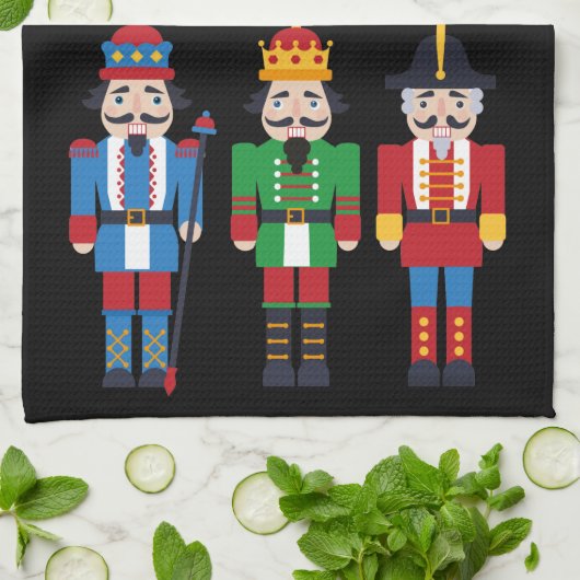 Meerkleurige kerstbont theedoek (Gevouwen)