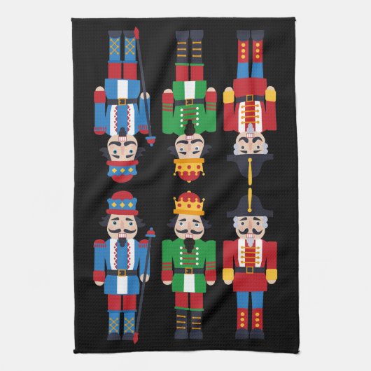 Meerkleurige kerstbont theedoek (Verticaal)