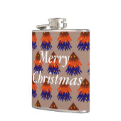 Meerkleurige kerstboom - erlenmeyer heupfles (Links)