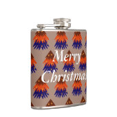 Meerkleurige kerstboom - erlenmeyer heupfles (Rechts)