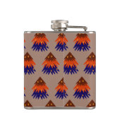 Meerkleurige kerstboom - erlenmeyer heupfles (Achterkant)