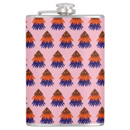 Meerkleurige kerstboom - erlenmeyer heupfles