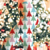 Meerkleurige kerstboom patroon vakantie leggings