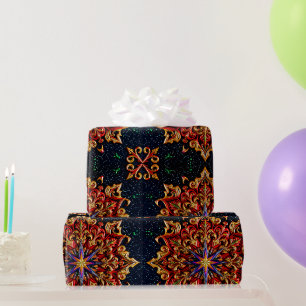 ~ Meerkleurige kerstcadeaus ~ Cadeaupapier