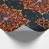 ~ Meerkleurige kerstcadeaus ~ Cadeaupapier (Hoek)