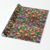 ~ Meerkleurige kerstcadeaus ~ Cadeaupapier (Uitgerold)