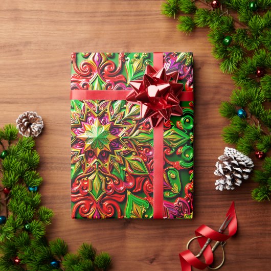 ~ Meerkleurige kerstcadeaus ~ Cadeaupapier (Feestdagen Geschenken)